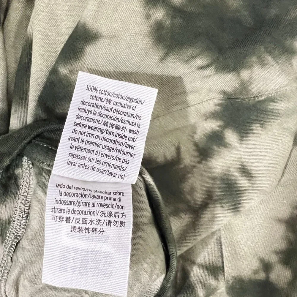 Pink Victoria's Secret Green Tie Dye Spell Out T Shirt Size Small - Picture 5 of 5